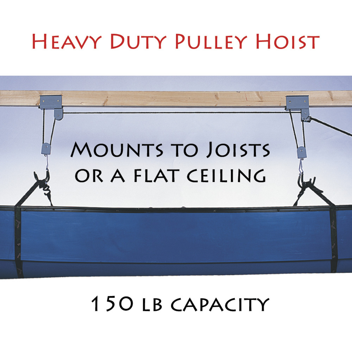 Home > canoe gear > canoe storage > heavy duty pulley hoist (Item #