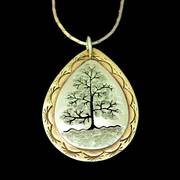 Tree of Life Silver Brass Pendant 