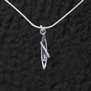 Stylized Canoe Pendant Necklace