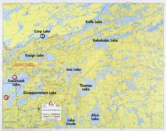  Fisher Maps F11 Snowbank Lake, Knife Lake, Kekekabic Lake