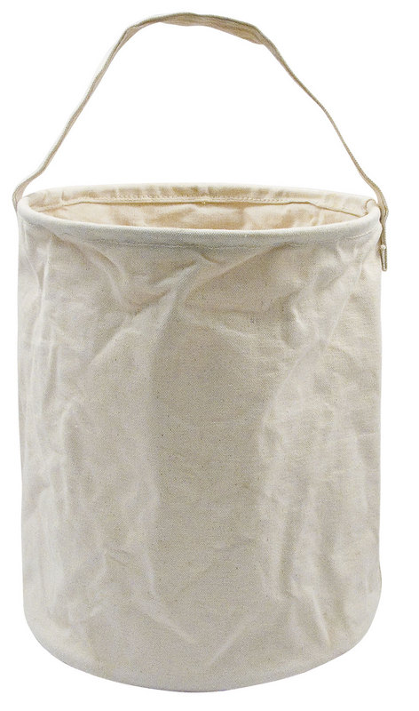 White Canvas Water Bucket, Camp Kitchen Gear