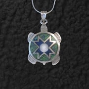 Star Turtle Pendant with Lapis