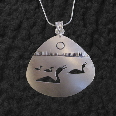  Triangle Loon Family Pendant