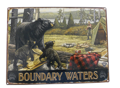  Boundary Waters Lake Camper Bear Sign