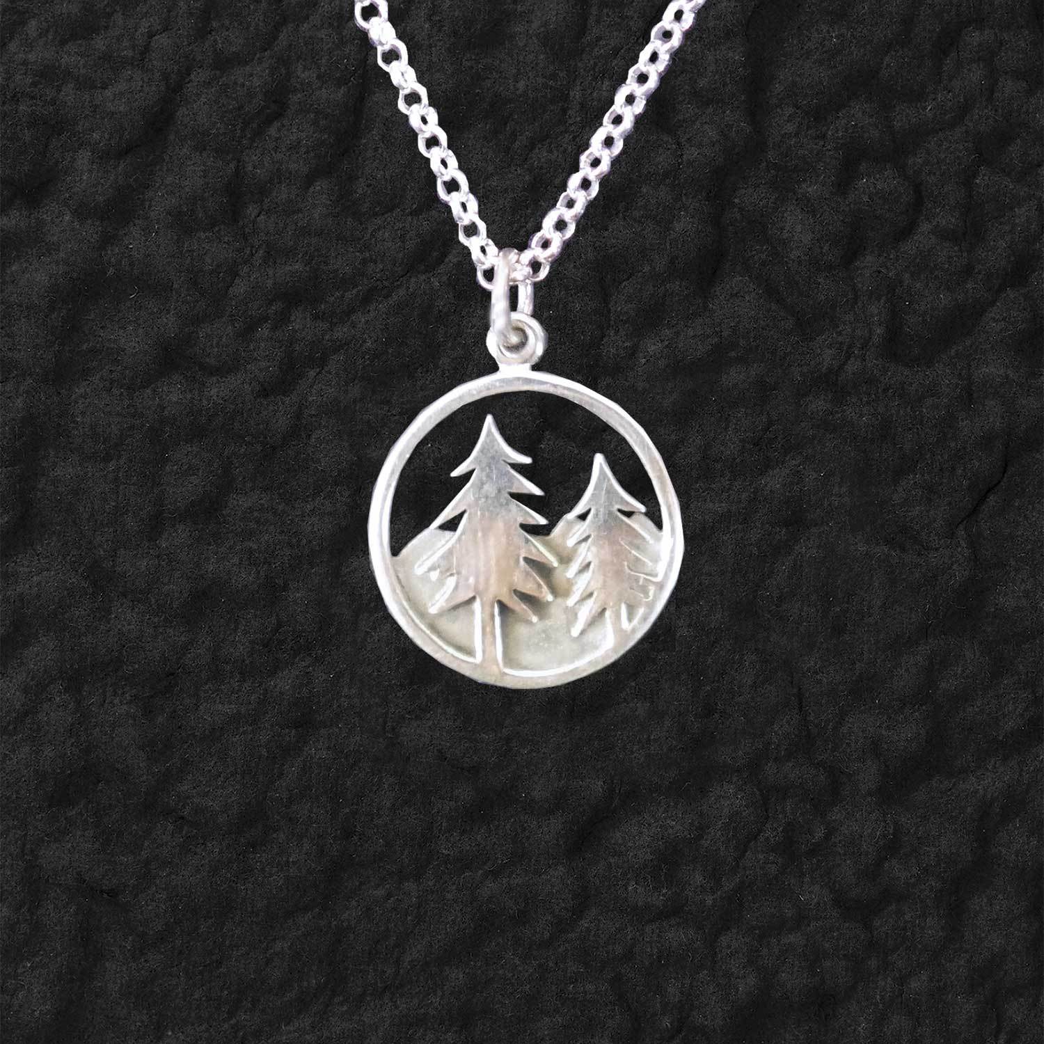 Two Pines Round Pendant | Boundary Waters Catalog