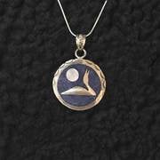 Lapis Loon Moon Pendant