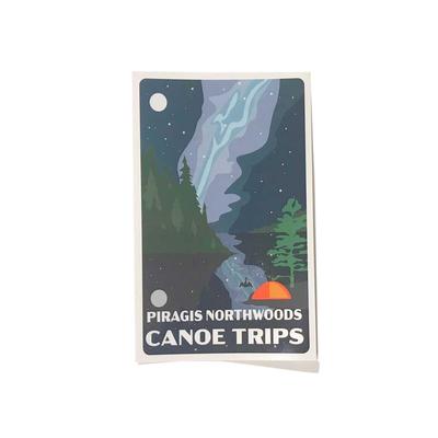  Canoe Trips Night Sticker 3x5