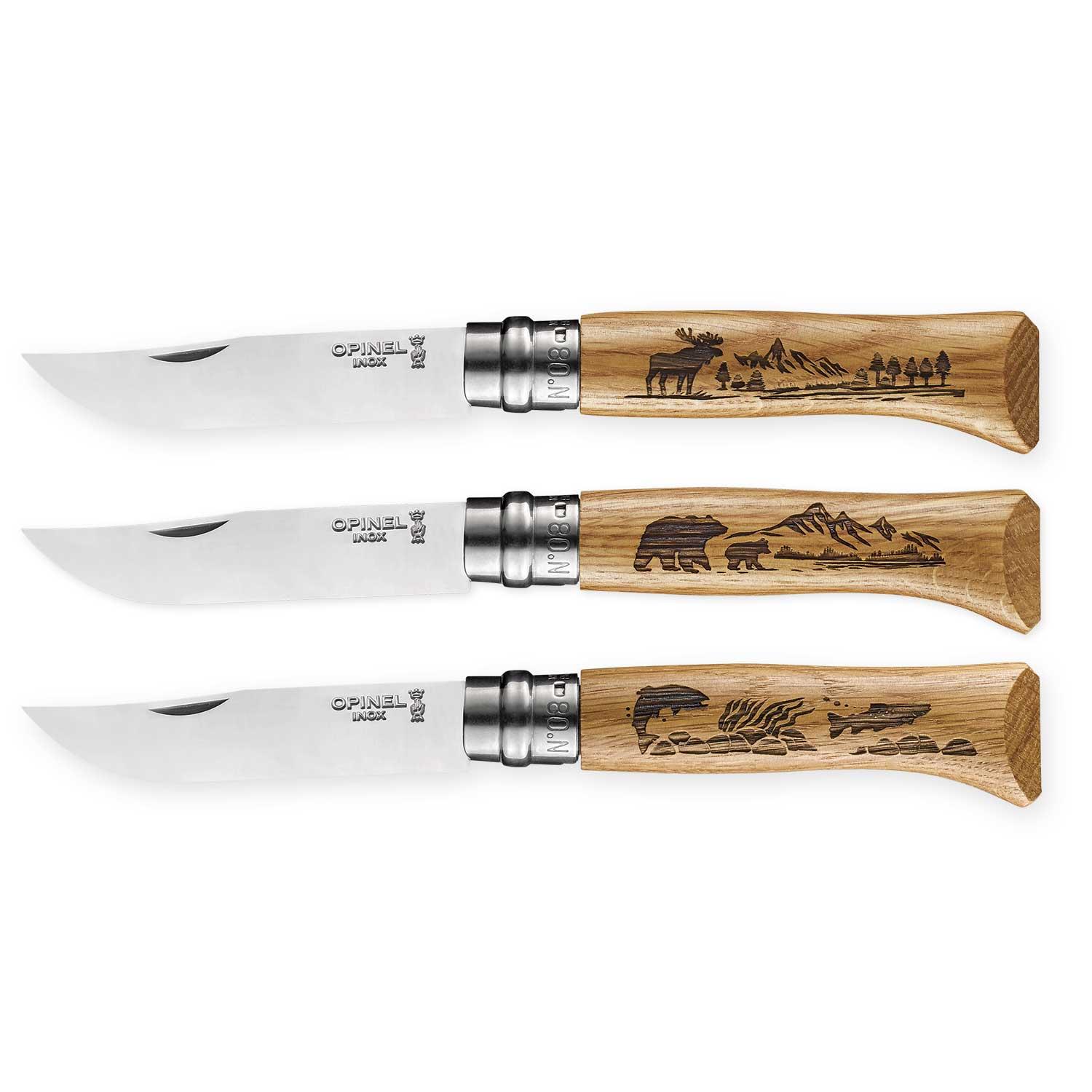 Opinel 001553 Engraved Nature Snow 
