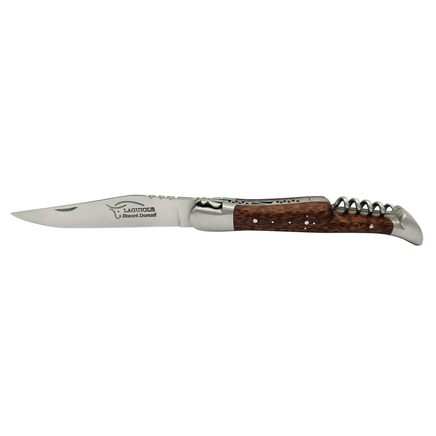 Folding Knife 12 Cm With Corkscrew Snakewood By Lagouile Boundary