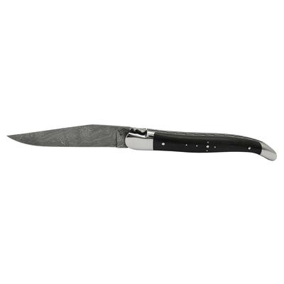  Laguiole Folding Knife Damascus 12cm Ebony