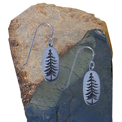  Sterling Silver Tall Spruce Earrings