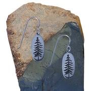 Sterling Silver Tall Spruce Earrings