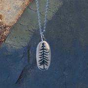 Sterling Silver Tall Spruce Necklace