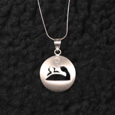  Loon With Chicks Shadow Pendant