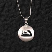 Loon with Chicks Shadow Pendant