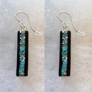 Turquoise and Sterling Silver Inlay Earrings
