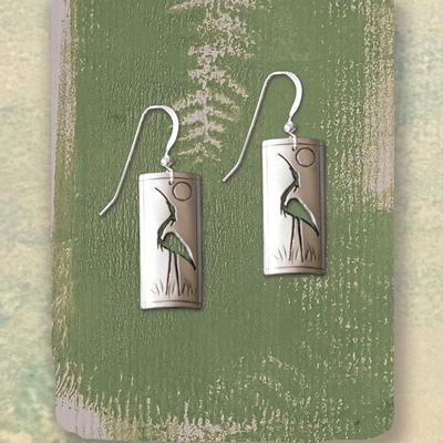  Crane Totem Earrings