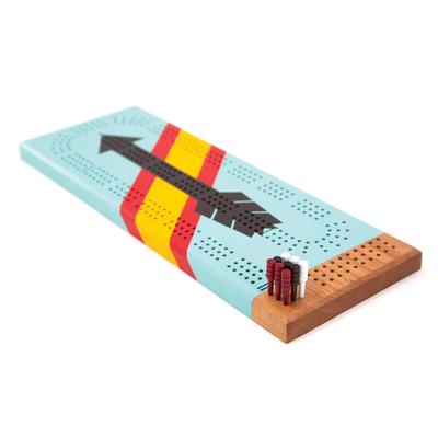  Sanborn Canoe Painted Cribbage Board West