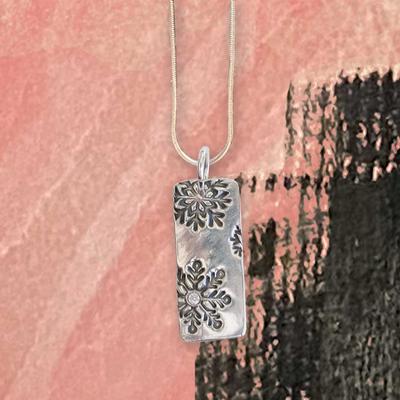  Snowflake Cubic Zirconia Pendant