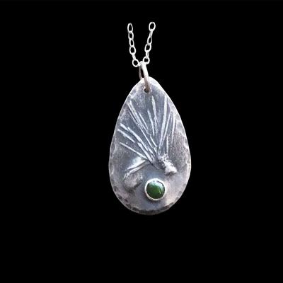  Tamarack Cone And Jade Pendant
