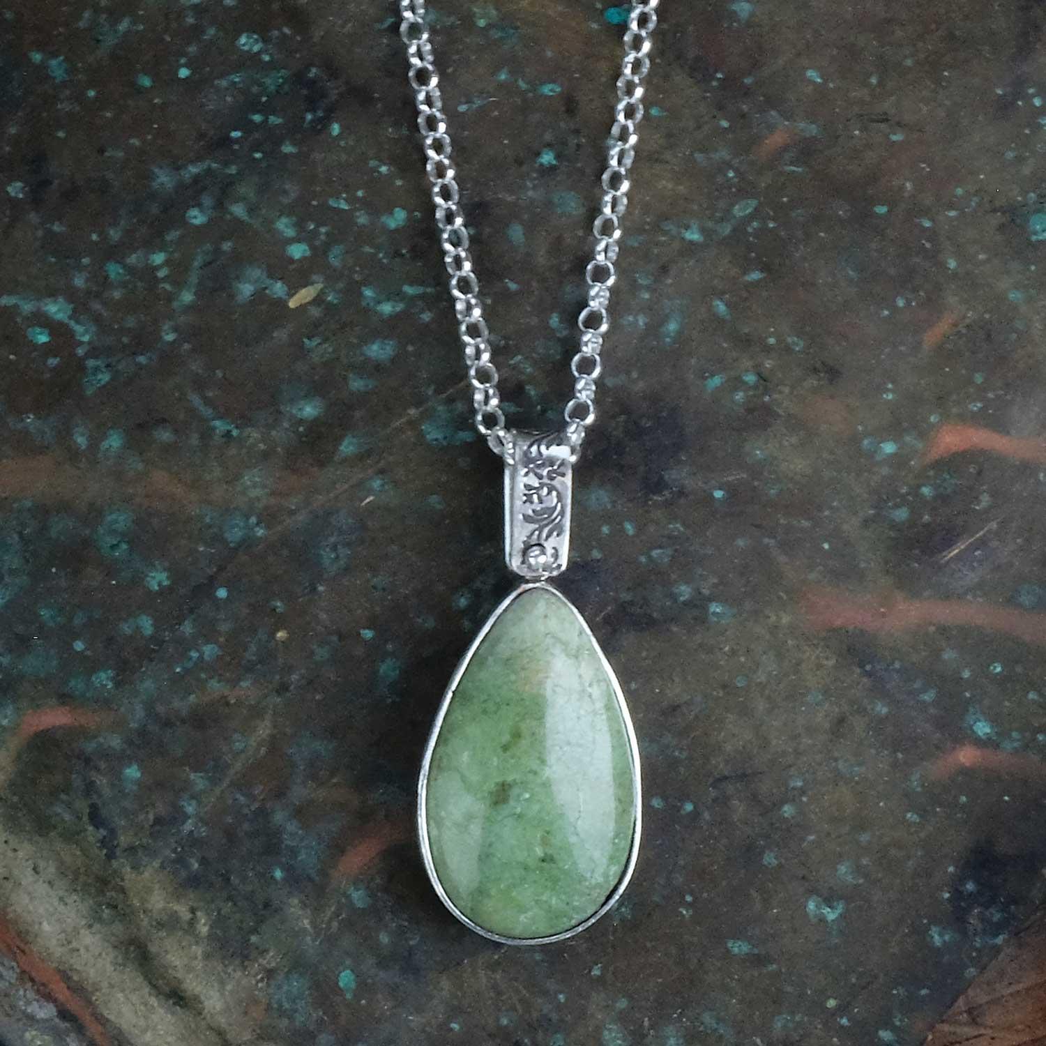 Green jasper pendant hotsell