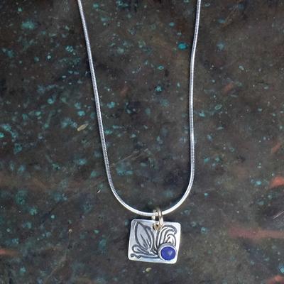  Blueberry Lapis Pendant