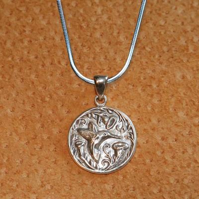  Flower Hummingbird Pendant