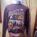 Autumn Sun Lake Crew Sweatshirt COFFEEBEAN