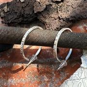 Birch Hoop Post Earrings
