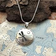 Dragonfly Shadow Moon Pendant