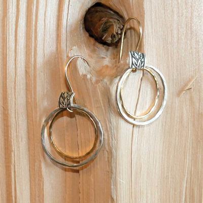  Two Tone Ring Earrings