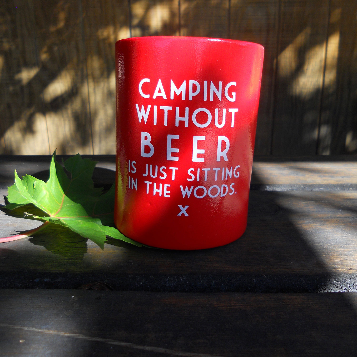 Camping Without Beer Is Just Sitting In The Woods Funny Humorous Tin Metal Sign